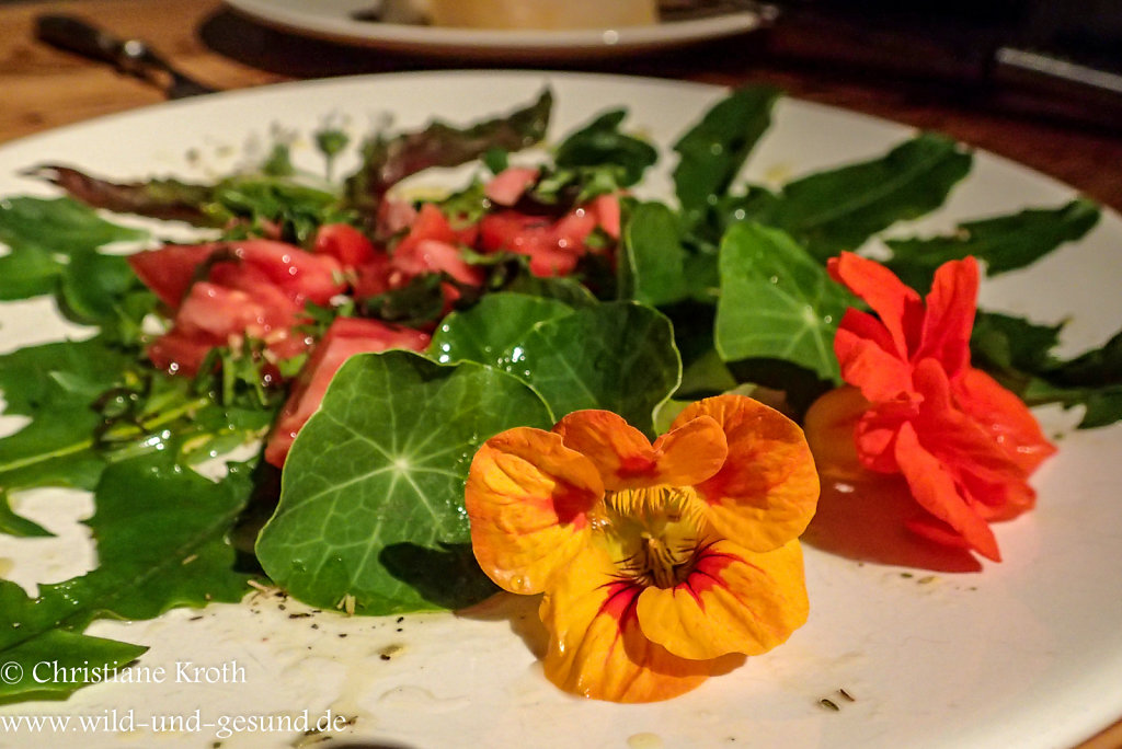 Wildkräutersalat mit Tomaten